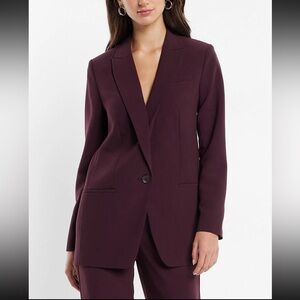 Express Studio stretch twill boyfriend blazer